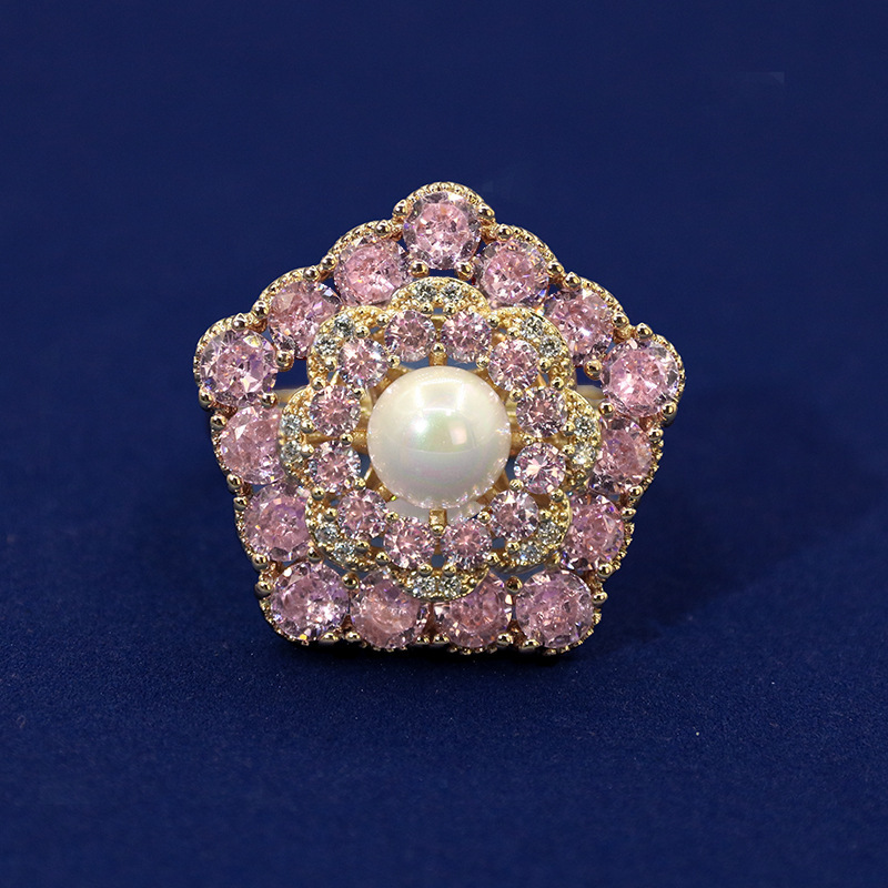 New high quality ethnic style zircon ring