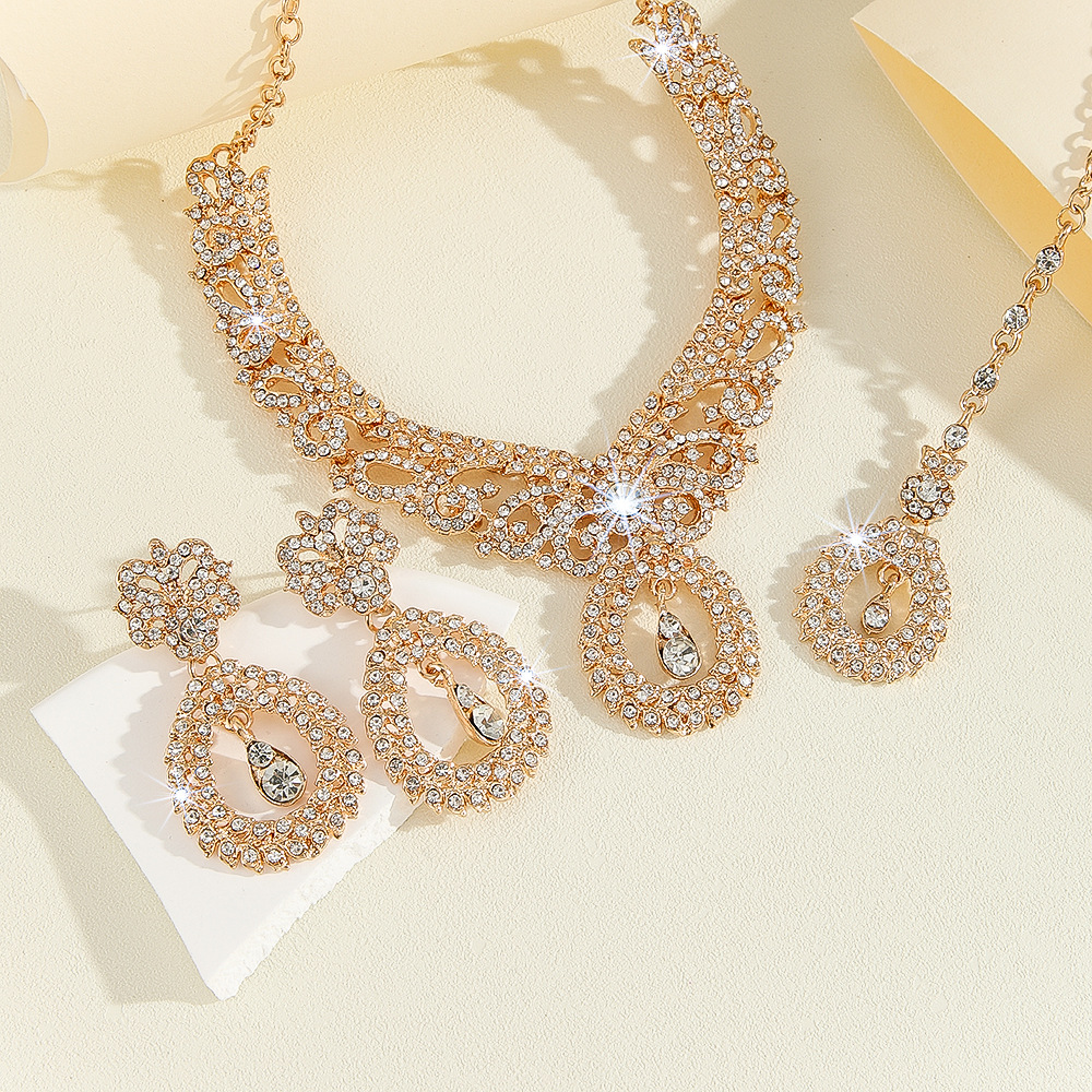 3-piece crystal jewelry set#CN203