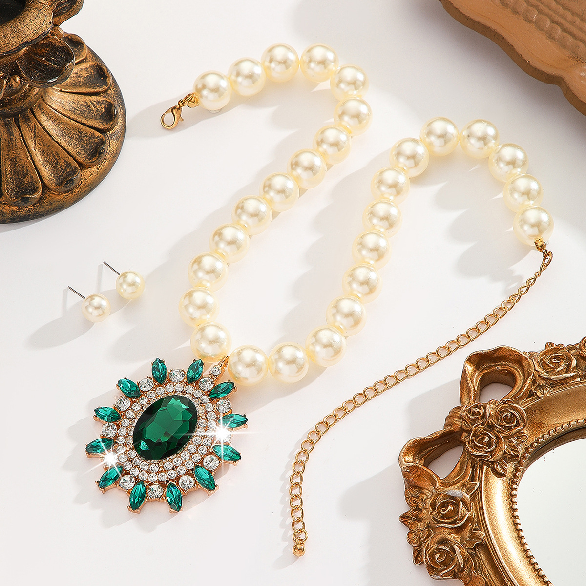 2-piece crystal jewelry set#TL0062