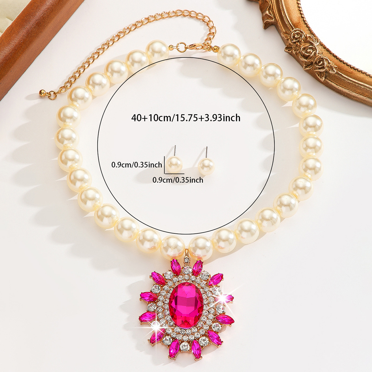 2-piece crystal jewelry set#TL0062