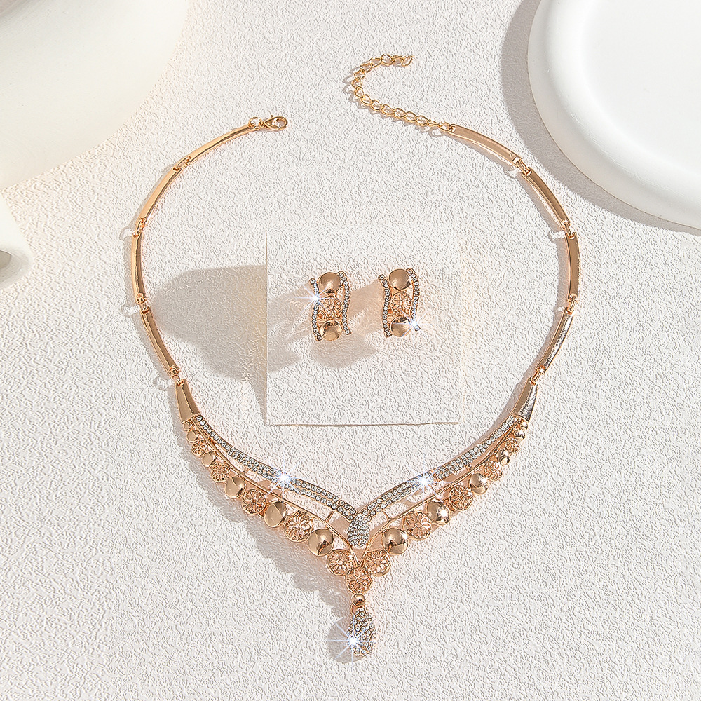 2-piece crystal jewelry set#TL4042