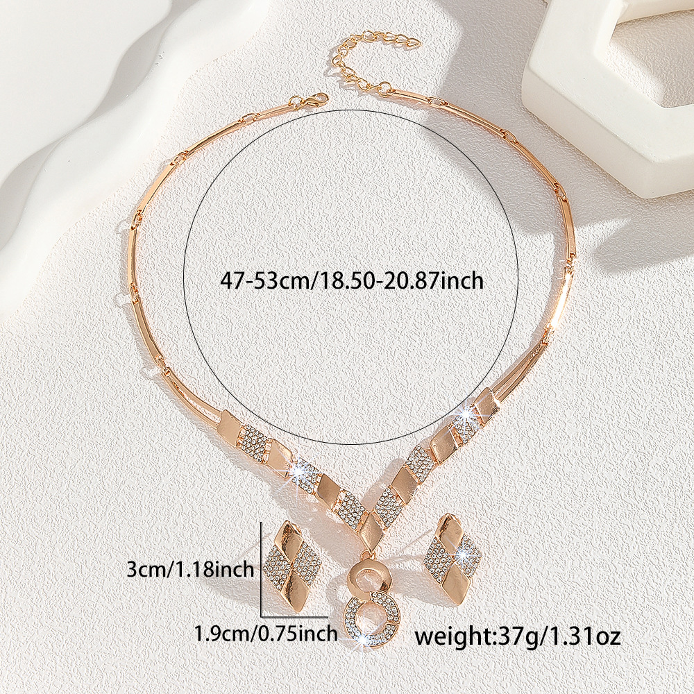 2-piece crystal jewelry set#TL4027