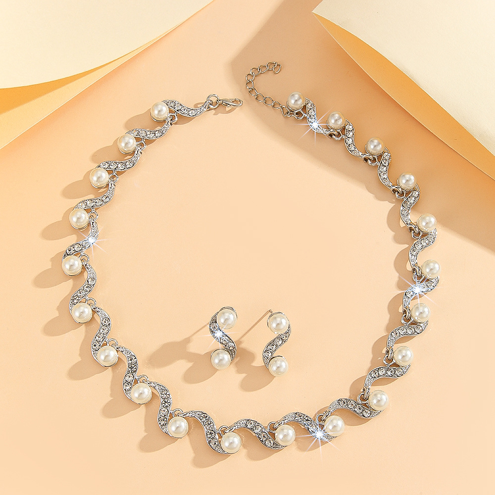 2-piece crystal jewelry set#TL0658