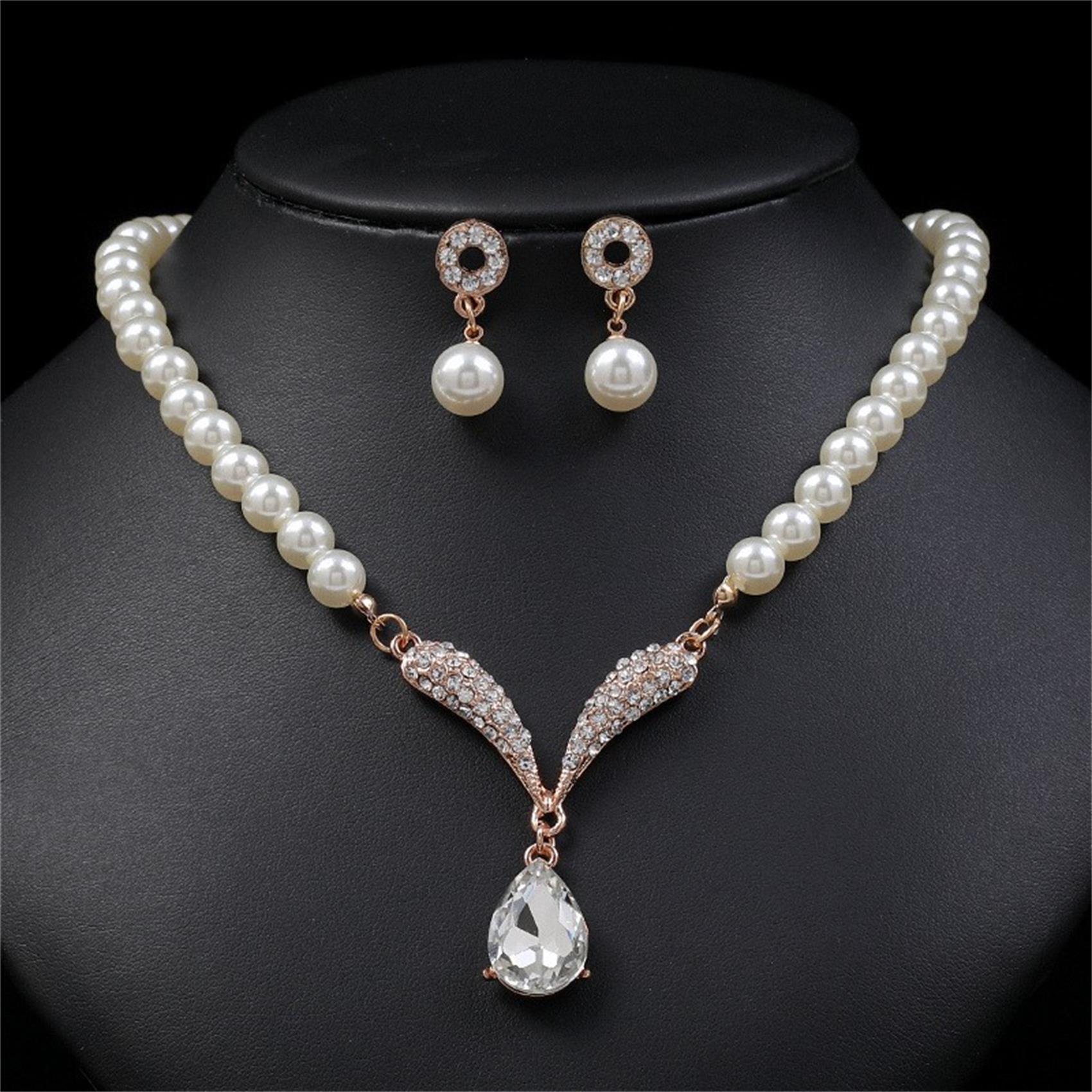 2-piece crystal jewelry set#TL0006