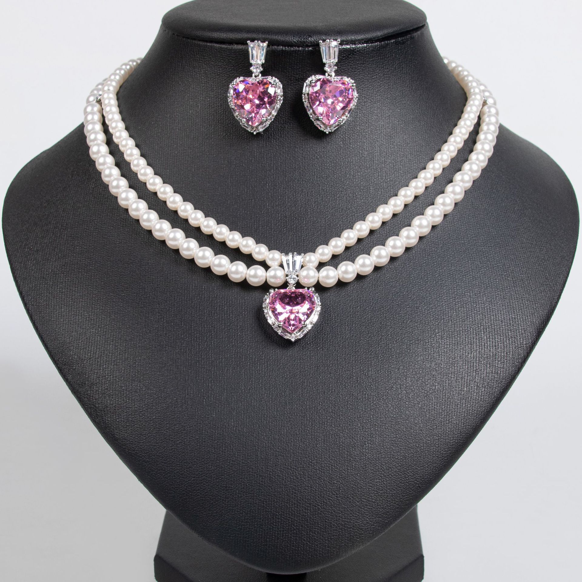 New Pearl Zircon Jewelry Set