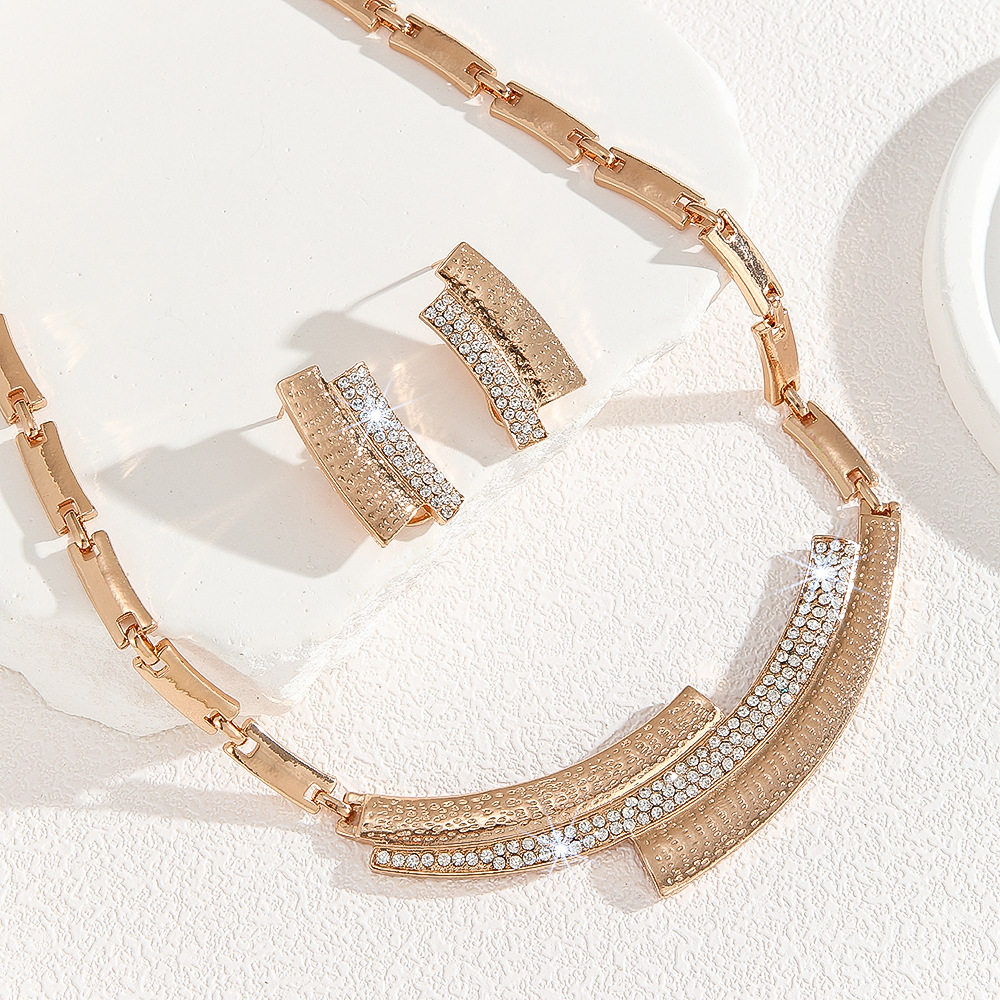 2-piece crystal jewelry set#TL4034