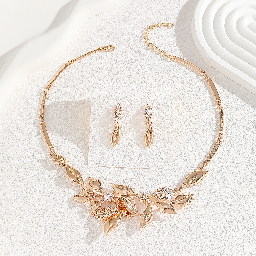 2-piece crystal jewelry set#TL4058