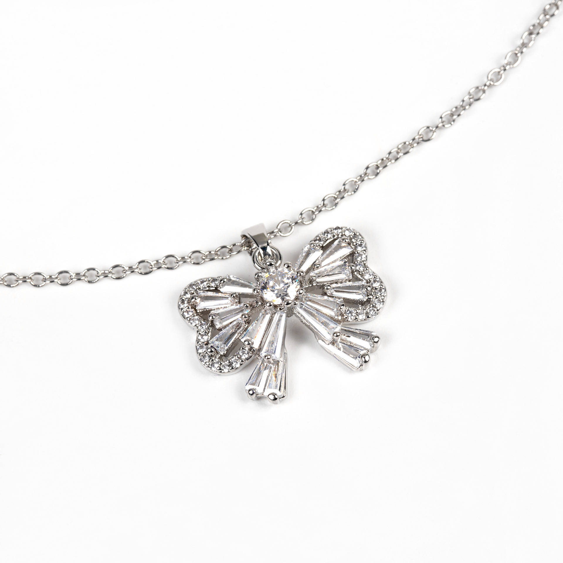 New Bowknot Zircon Jewelry Set