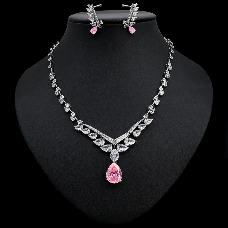 New elegant zircon jewelry set