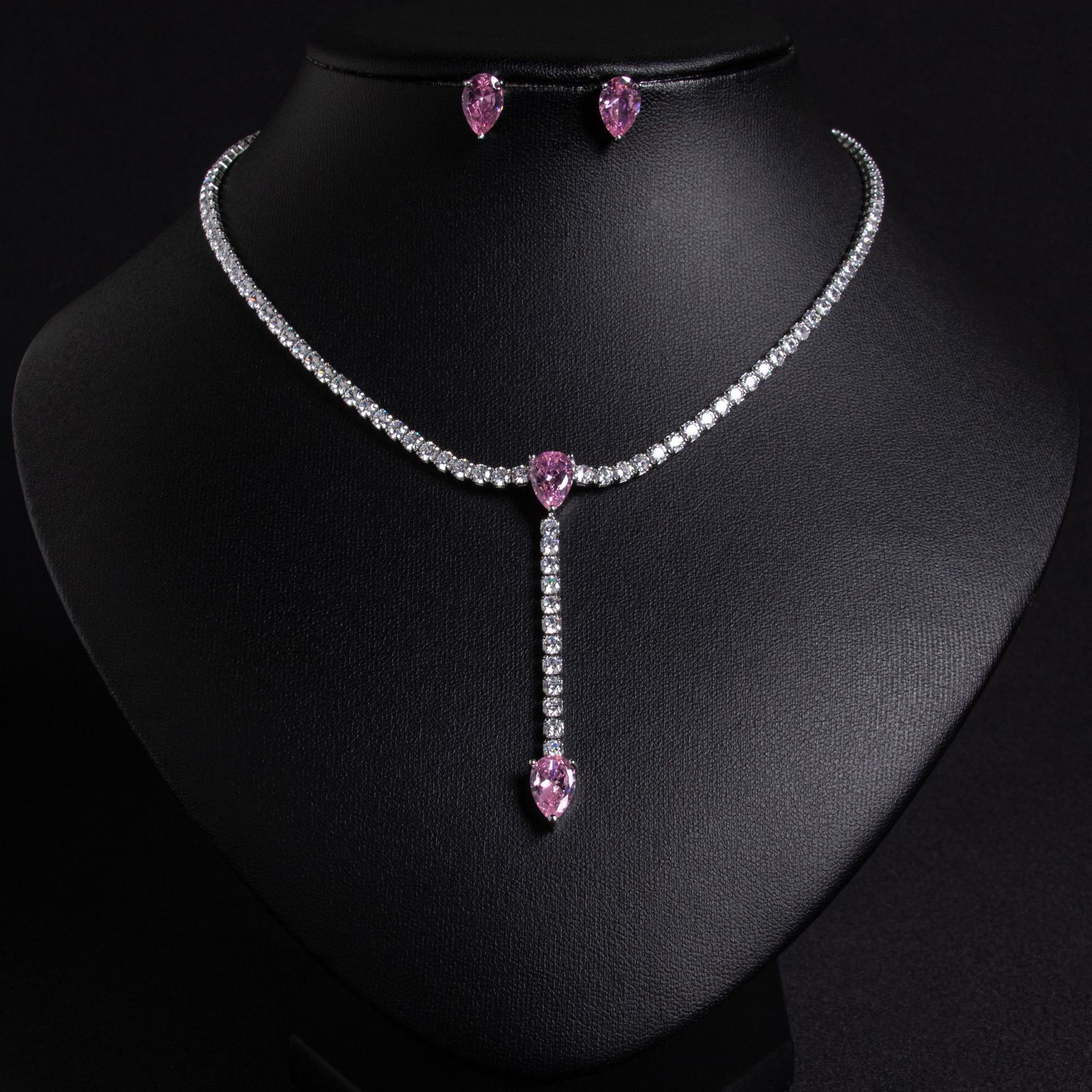 New simple zircon jewelry set
