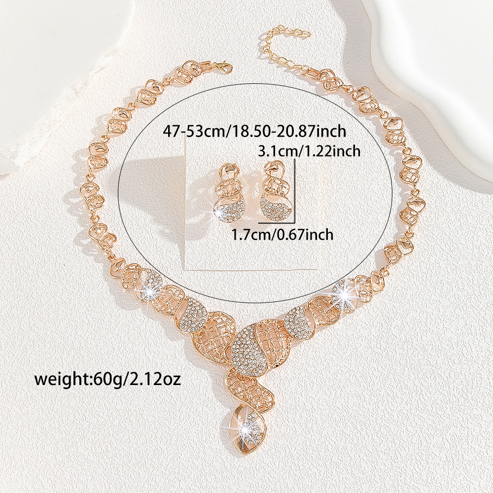 2-piece crystal jewelry set#TL4020