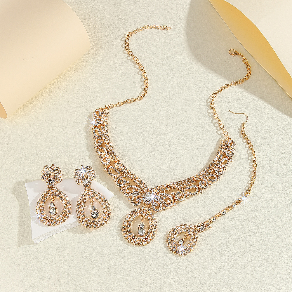 3-piece crystal jewelry set#CN203