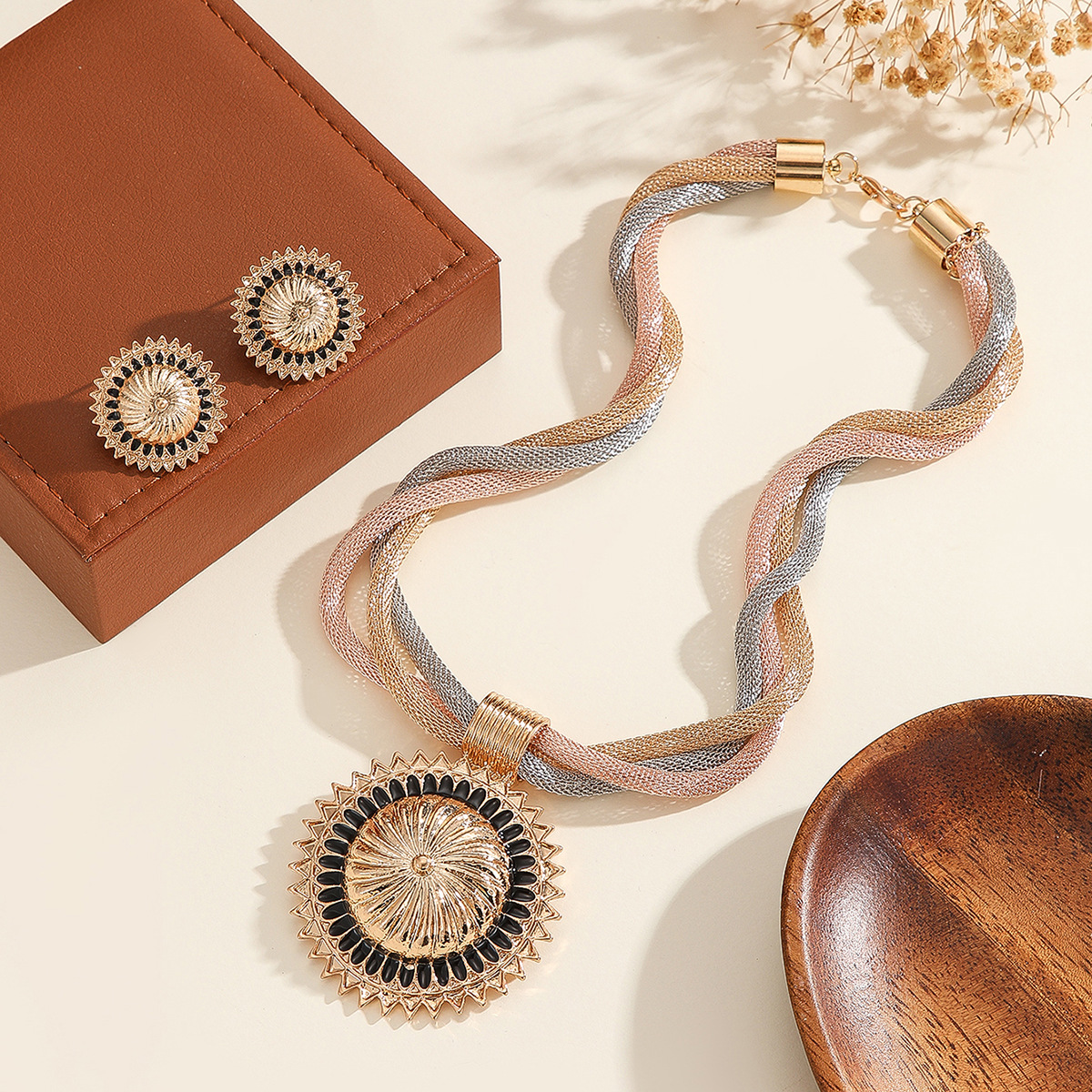 2-piece crystal jewelry set#TL4413