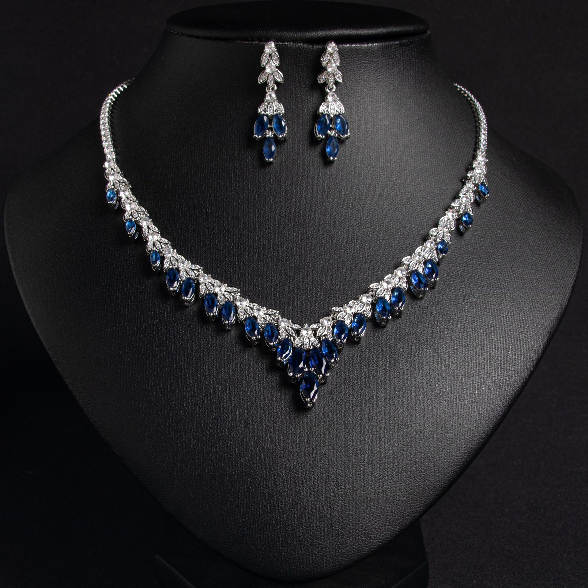 New wheat ear zircon jewelry set