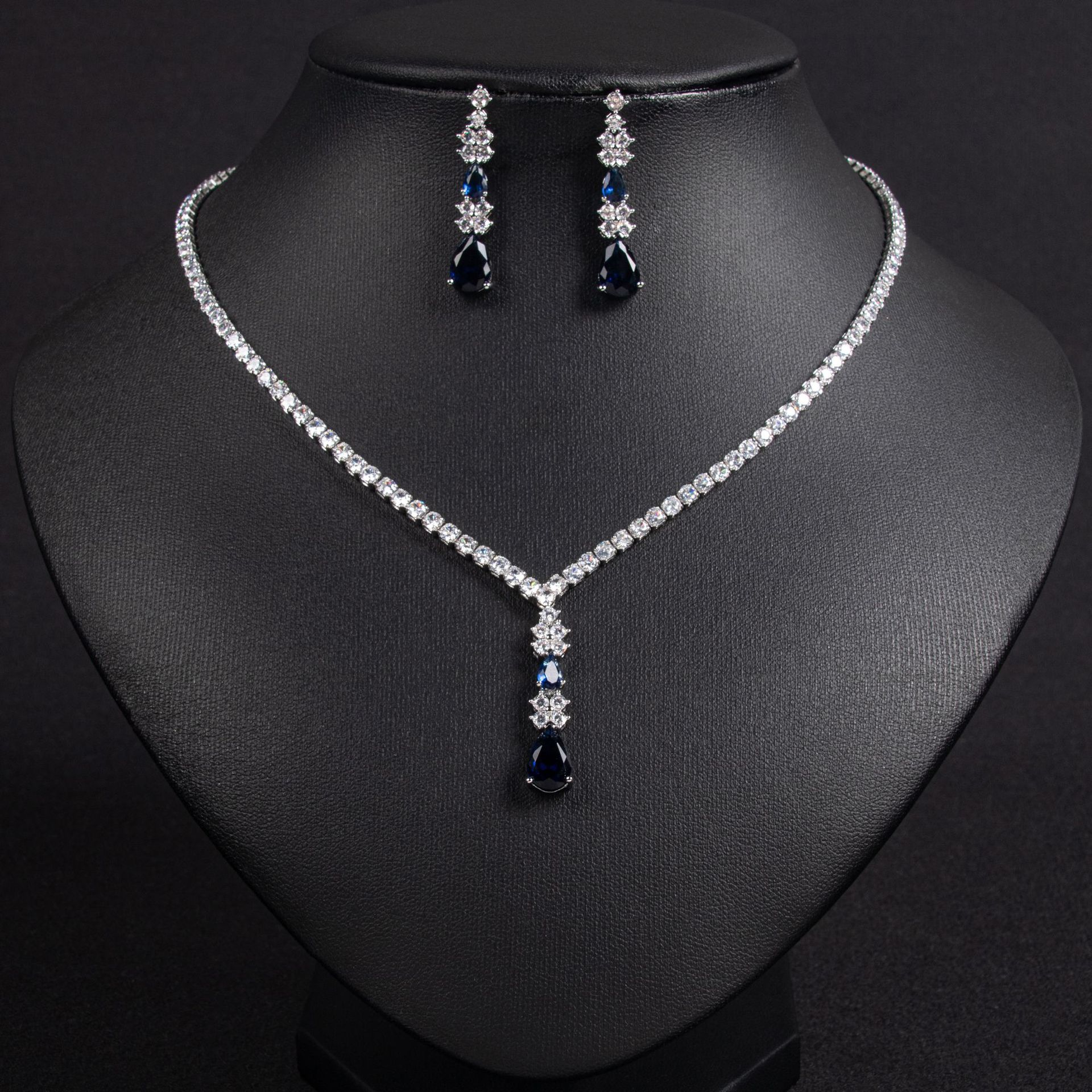New simple zircon jewelry set
