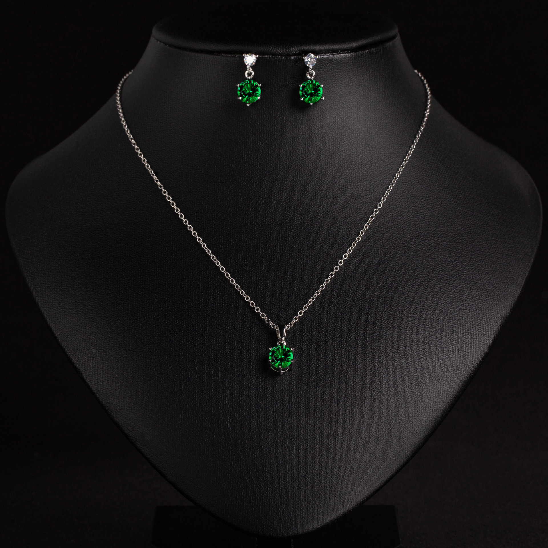 New simple zircon jewelry set
