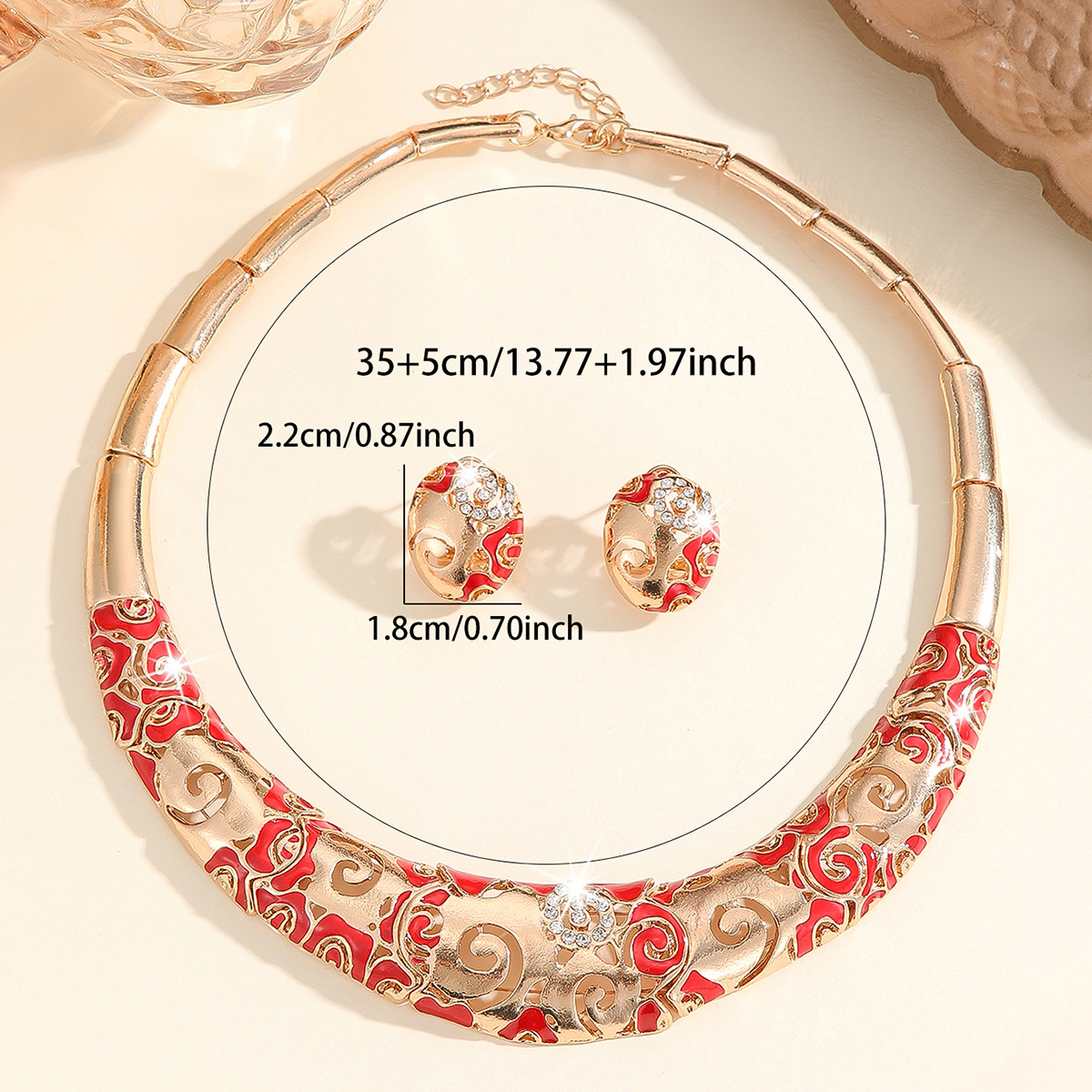 2-piece crystal jewelry set#TL4283