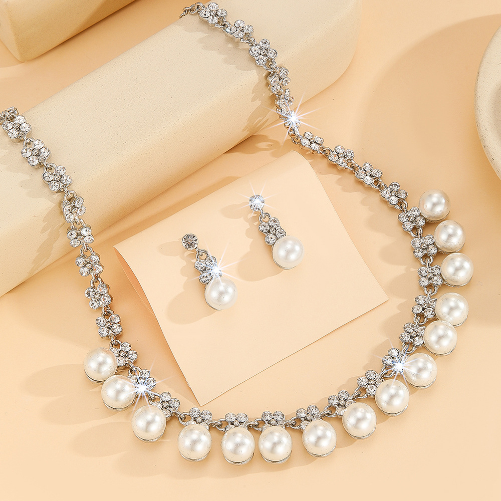 2-piece crystal jewelry set#TL3215