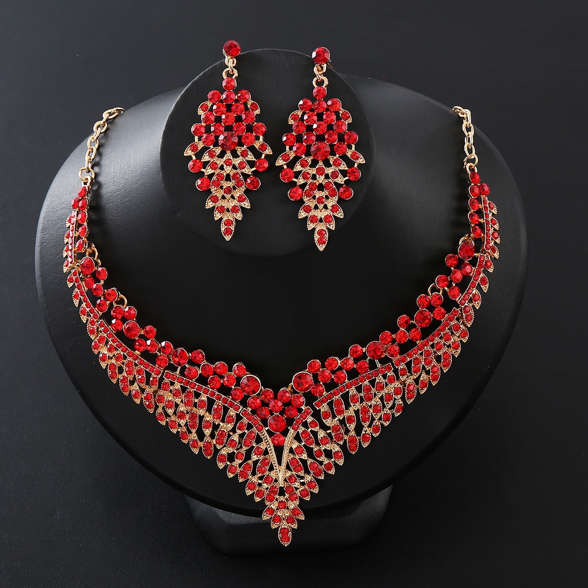 2-piece crystal jewelry set#TL0001