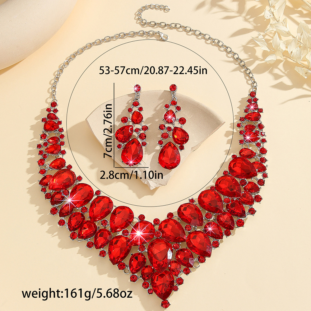 2-piece crystal jewelry set#TL0001