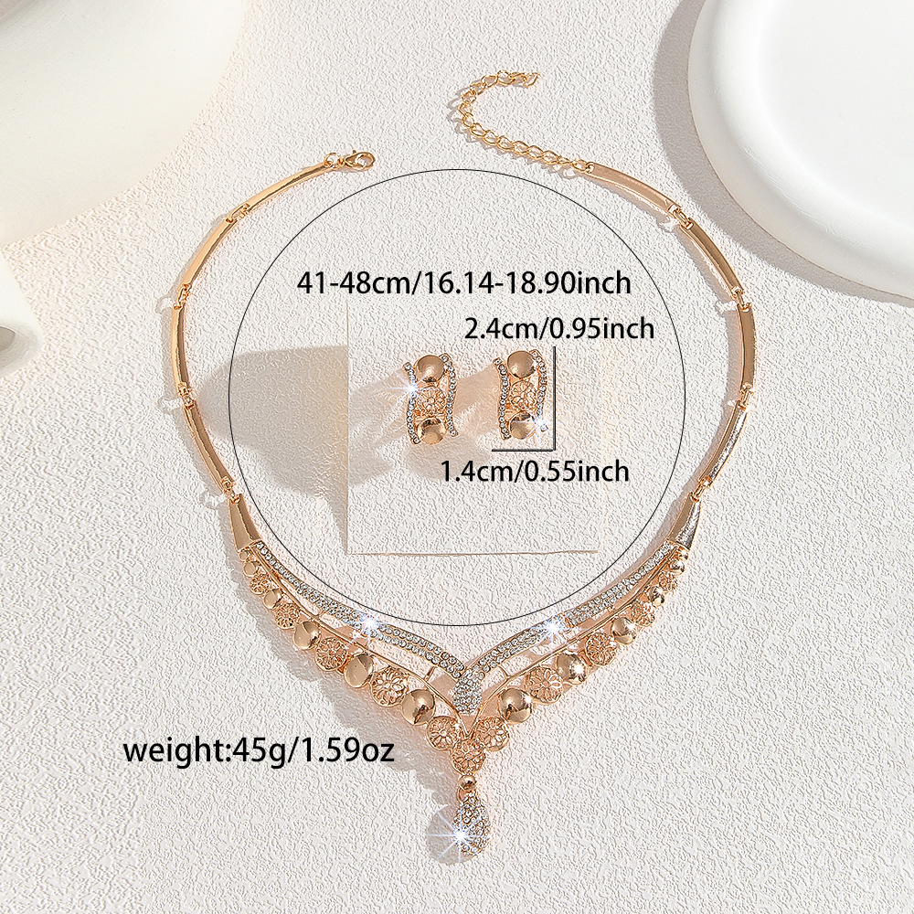 2-piece crystal jewelry set#TL4042