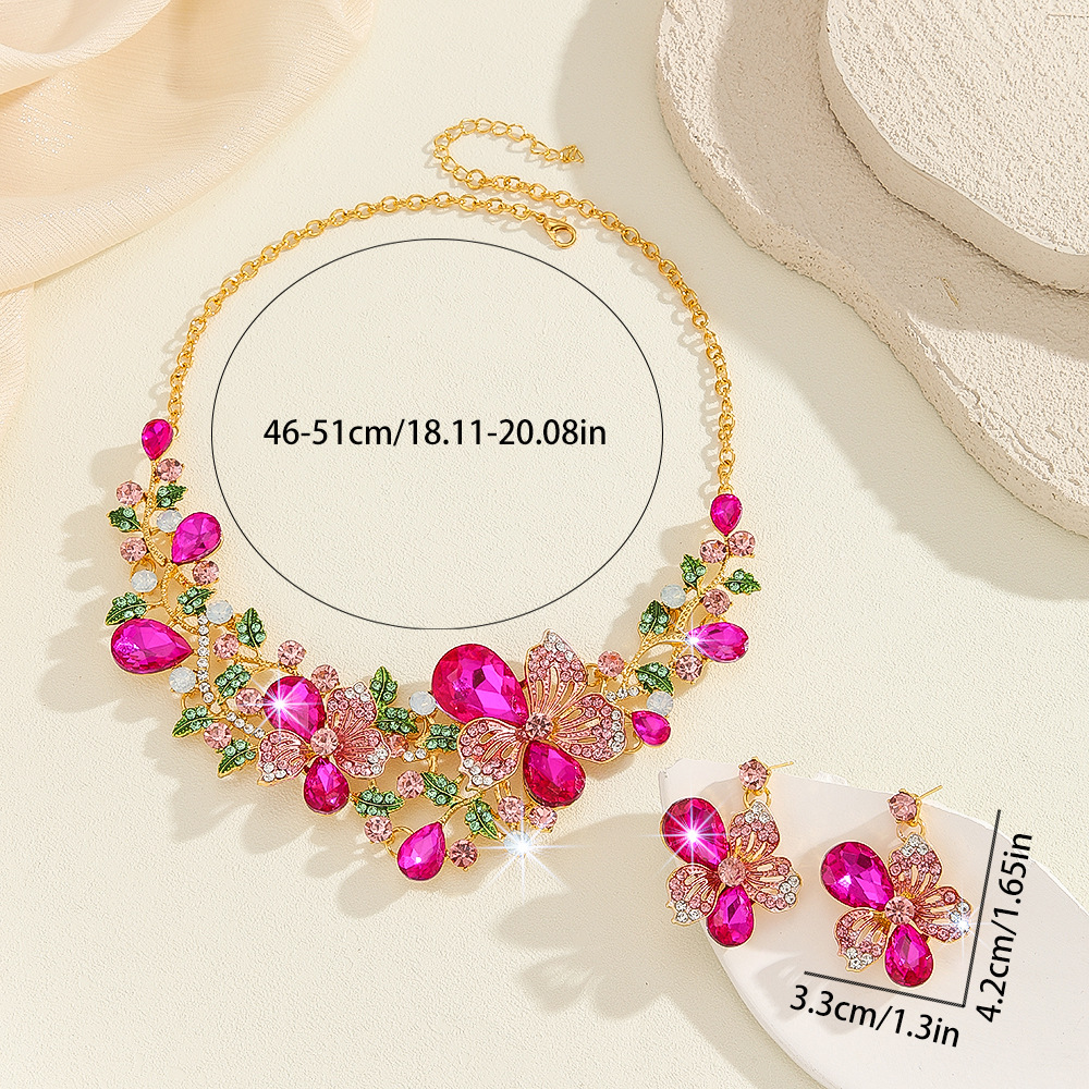 2-piece crystal jewelry set#TL0001