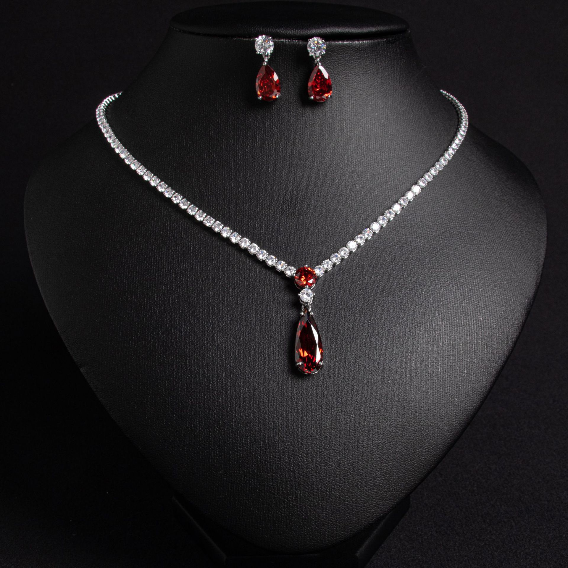 Elegant Ruby and Diamond Necklace