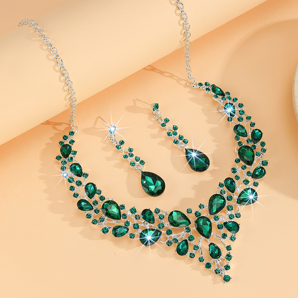 2-piece crystal jewelry set#TL0265
