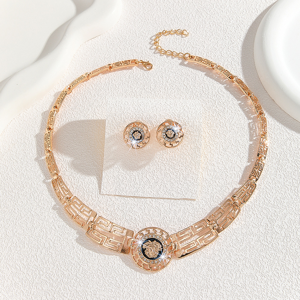 2-piece crystal jewelry set#TL4002