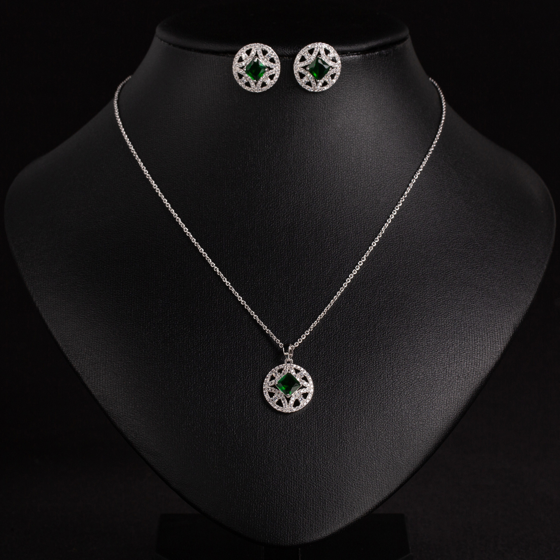 New simple zircon jewelry set