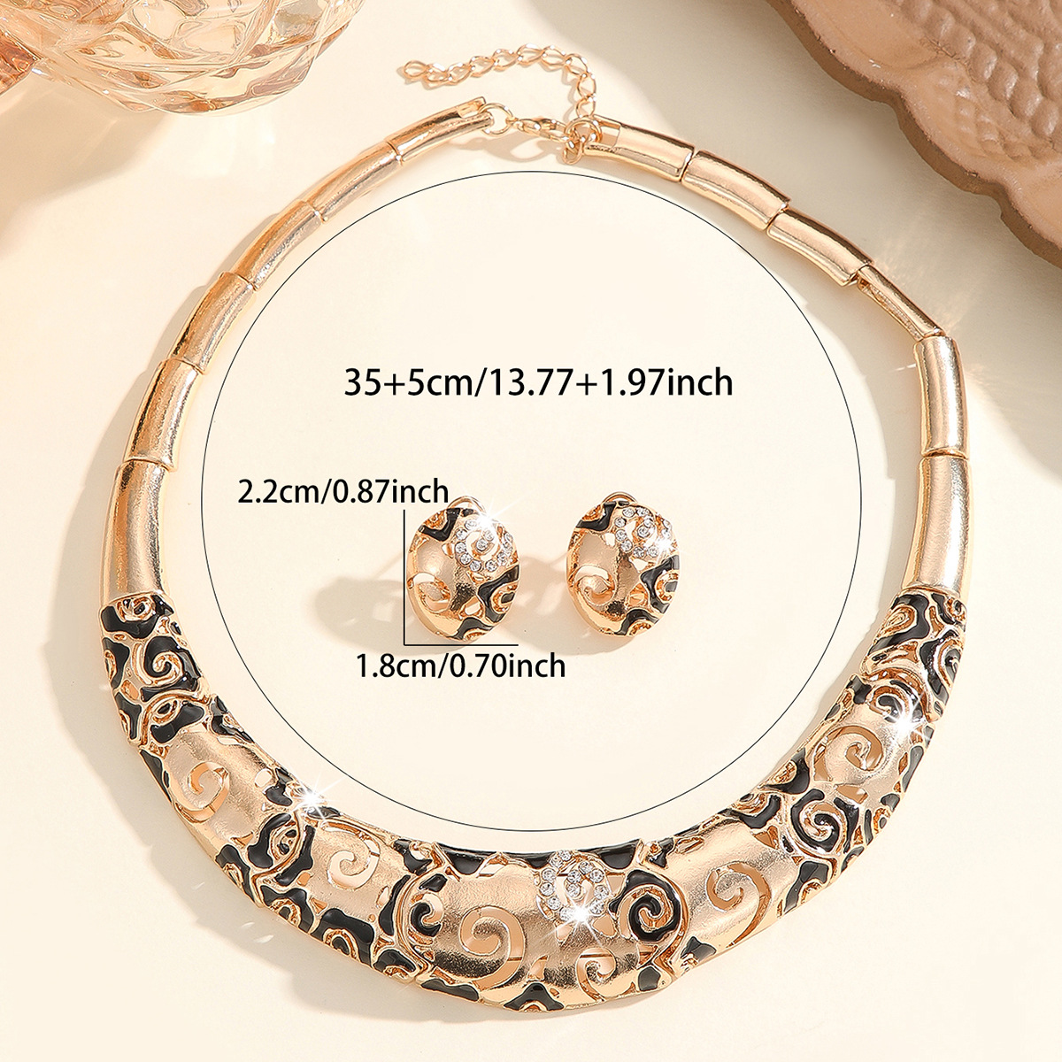 2-piece crystal jewelry set#TL4283