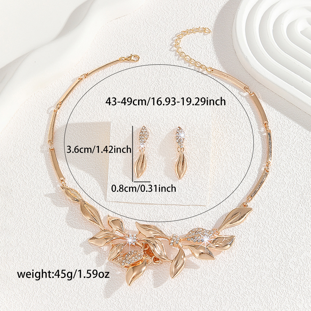 2-piece crystal jewelry set#TL4058