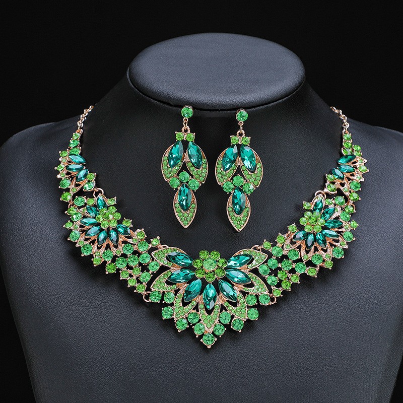 2-piece crystal jewelry set#TL005415