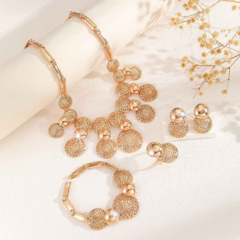 4-piece crystal jewelry set#L4181