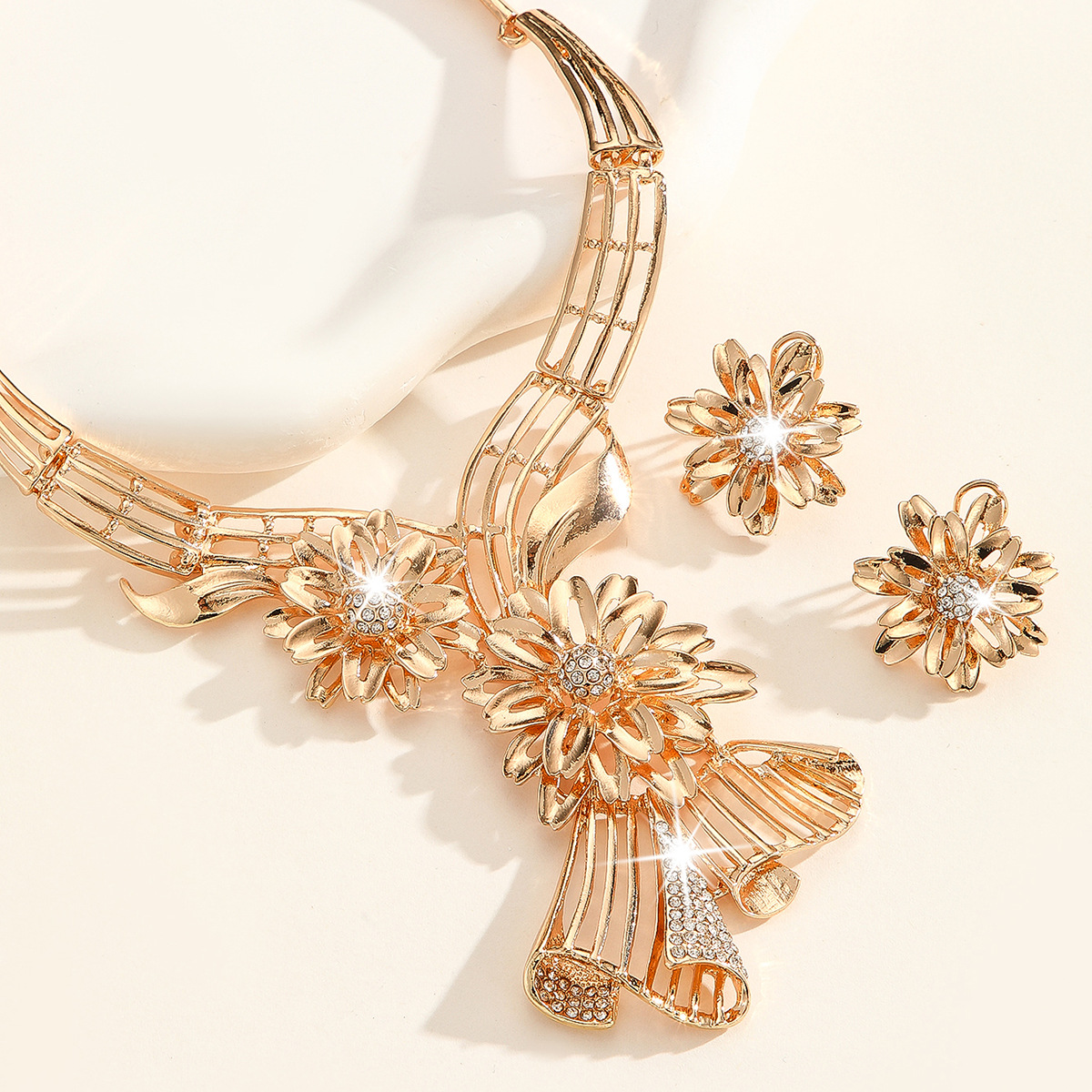 2-piece crystal jewelry set#TL4194