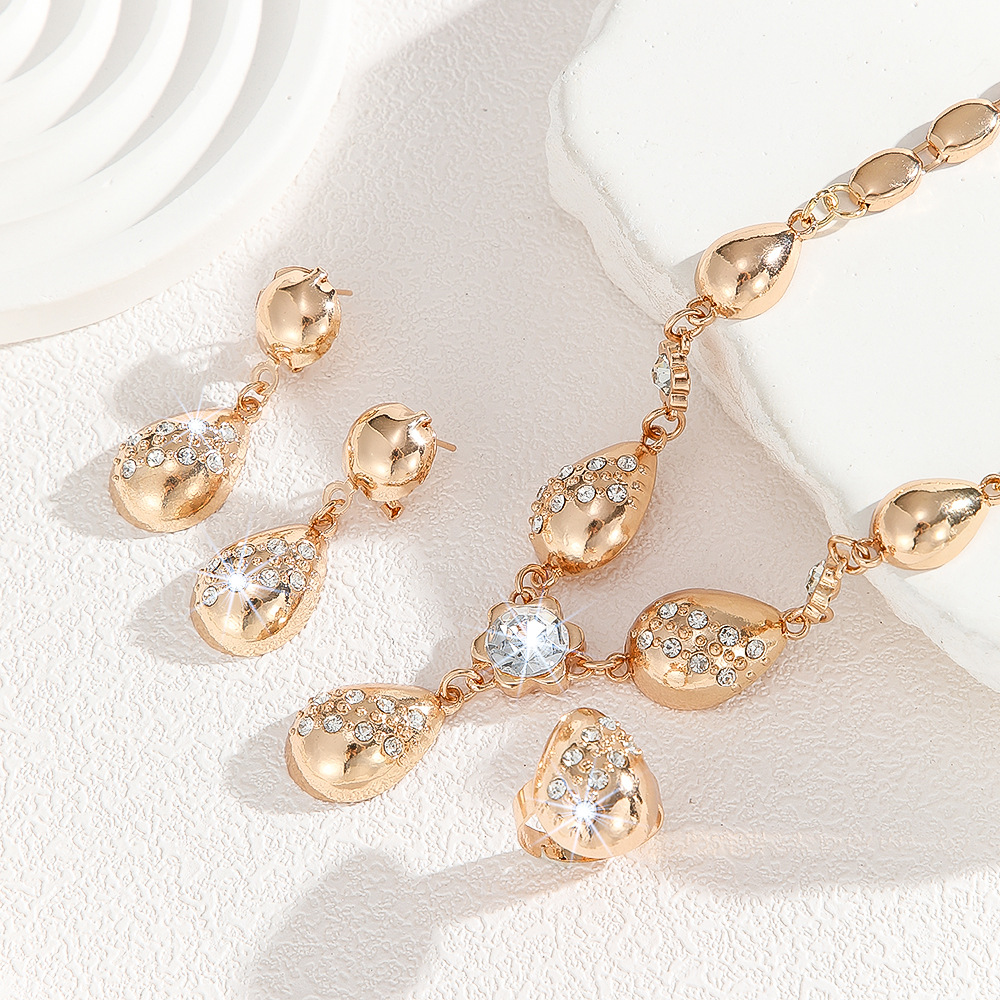 3-piece crystal jewelry set#TL4011