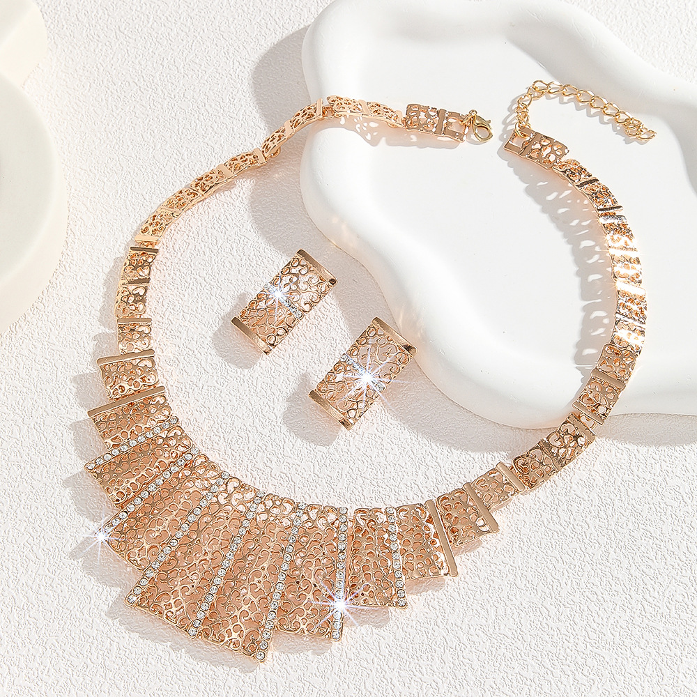 2-piece crystal jewelry set#TL4049