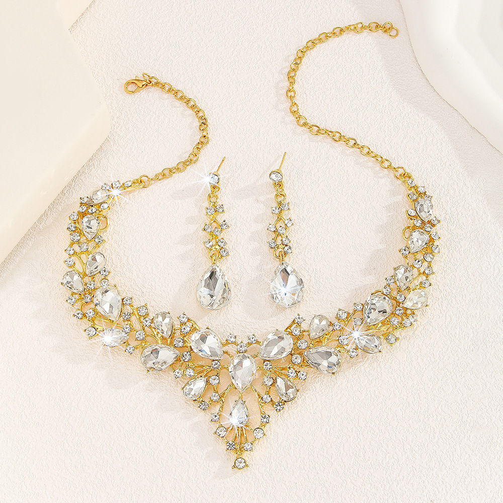 2-piece crystal jewelry set#TL0265