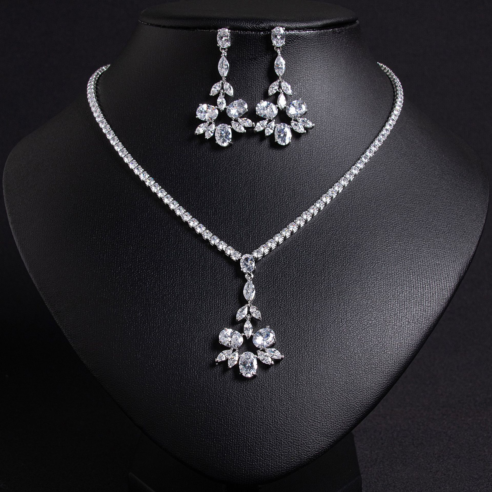 New wheat ear zircon jewelry set