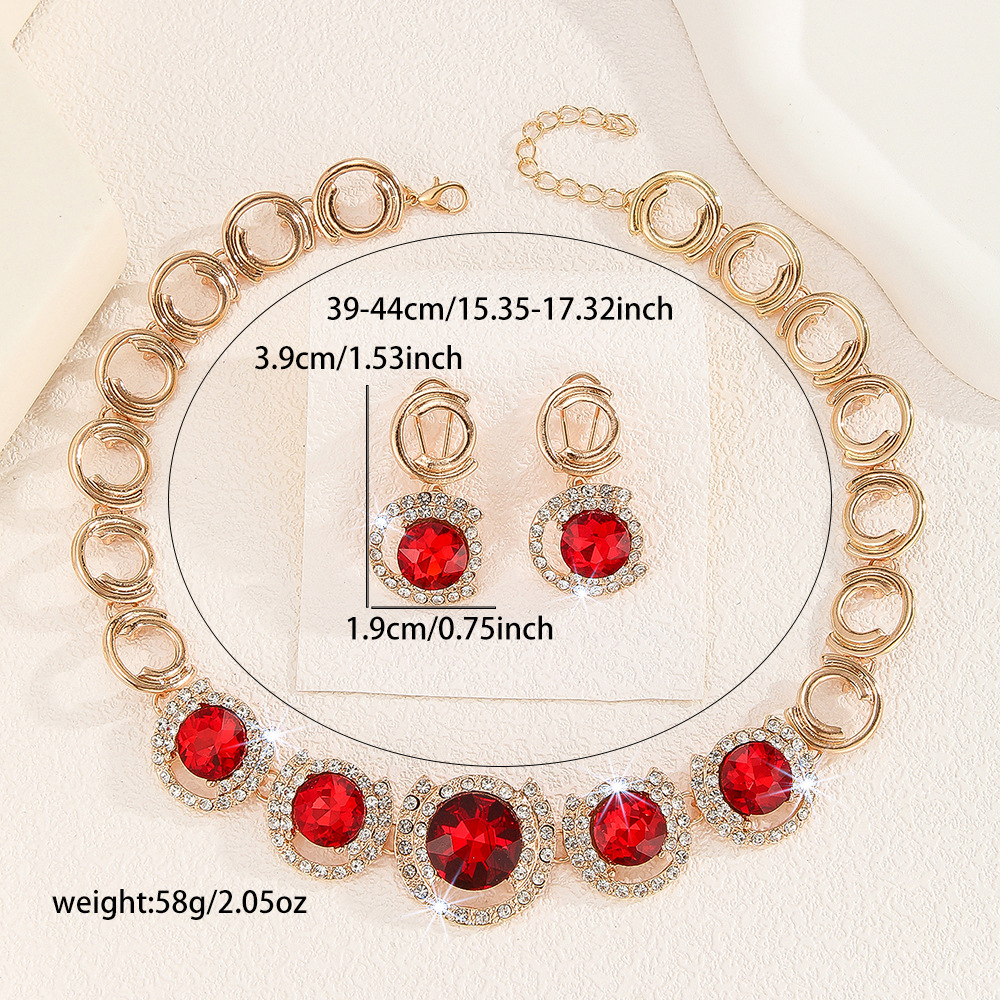 2-piece crystal jewelry set#TL4076