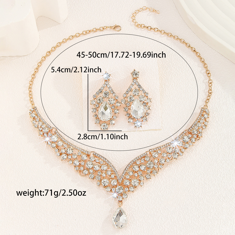 2-piece crystal jewelry set#TL0032