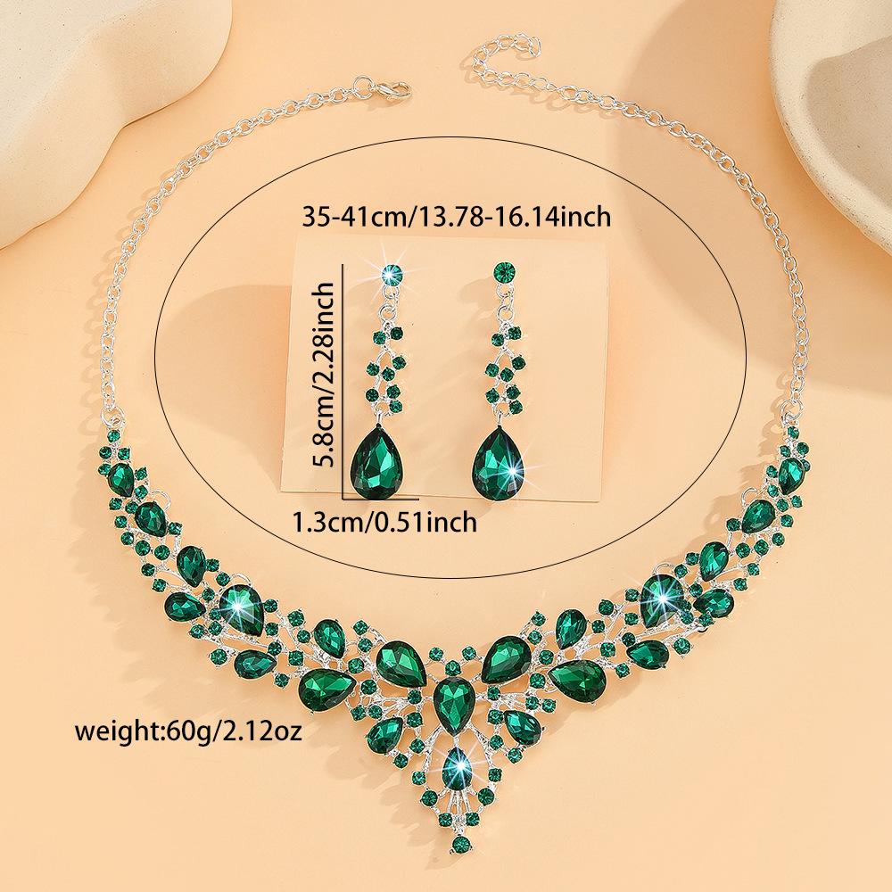 2-piece crystal jewelry set#TL0265