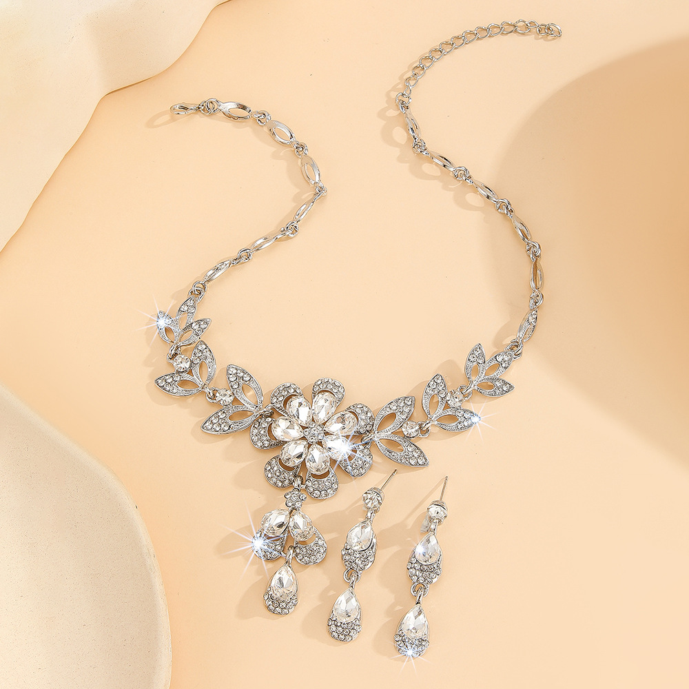2-piece crystal jewelry set#TL4255