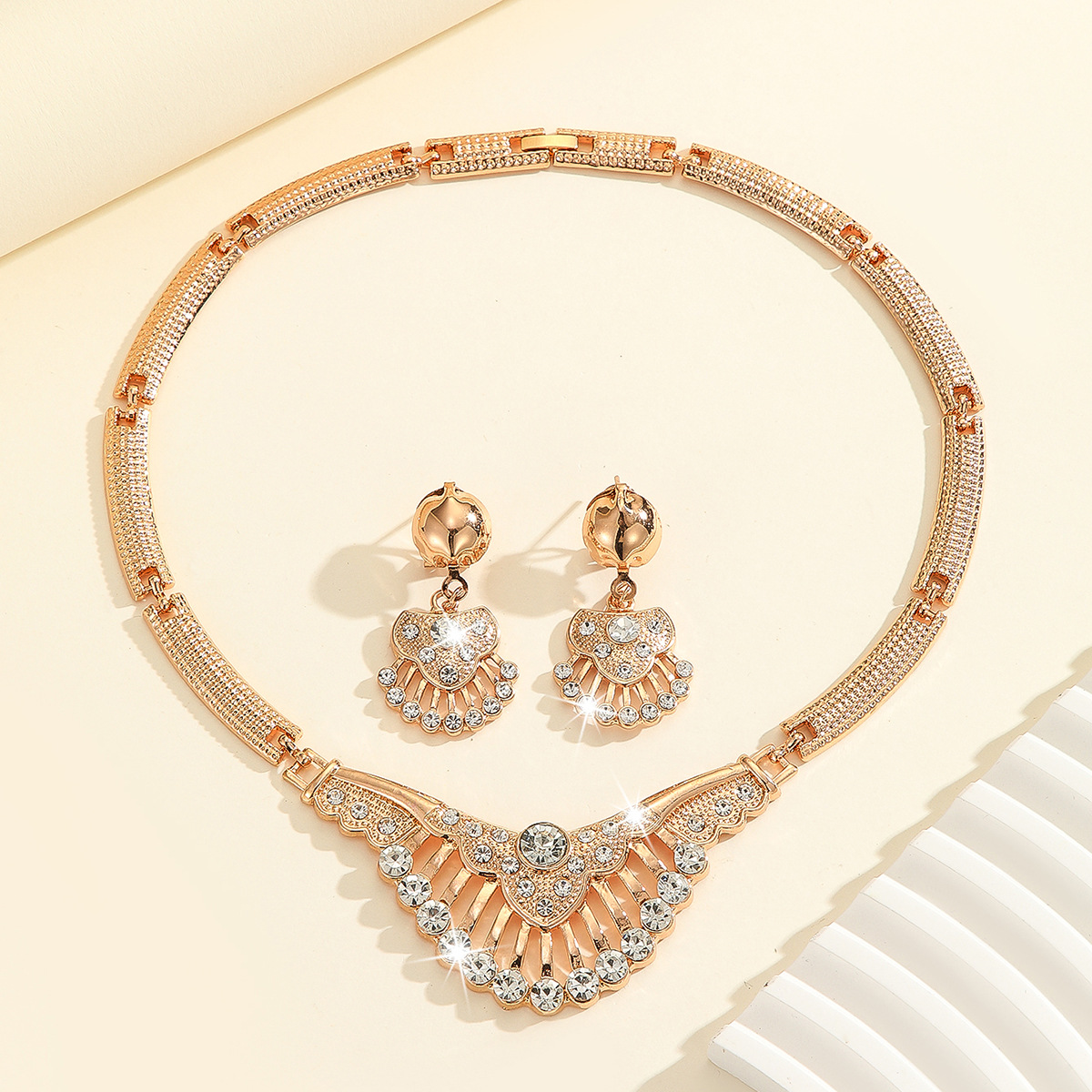 2-piece crystal jewelry set#TL4003