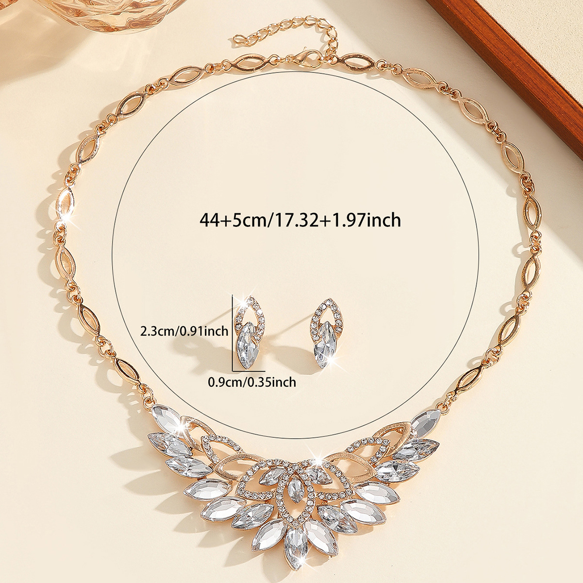 2-piece crystal jewelry set#TL2112
