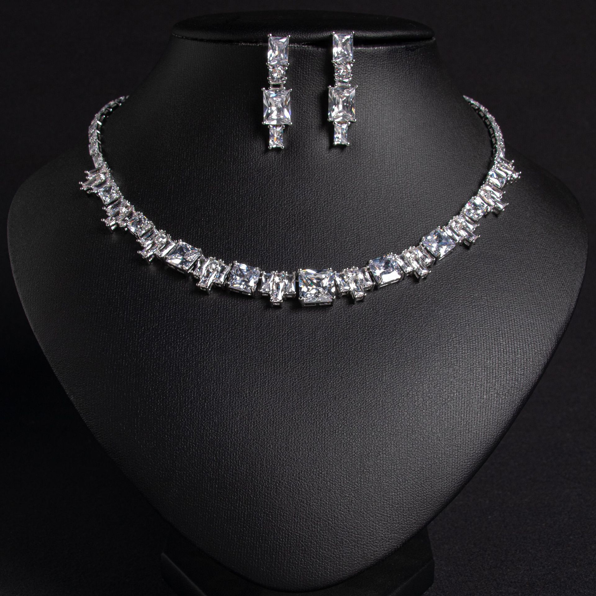 New simple zircon jewelry set