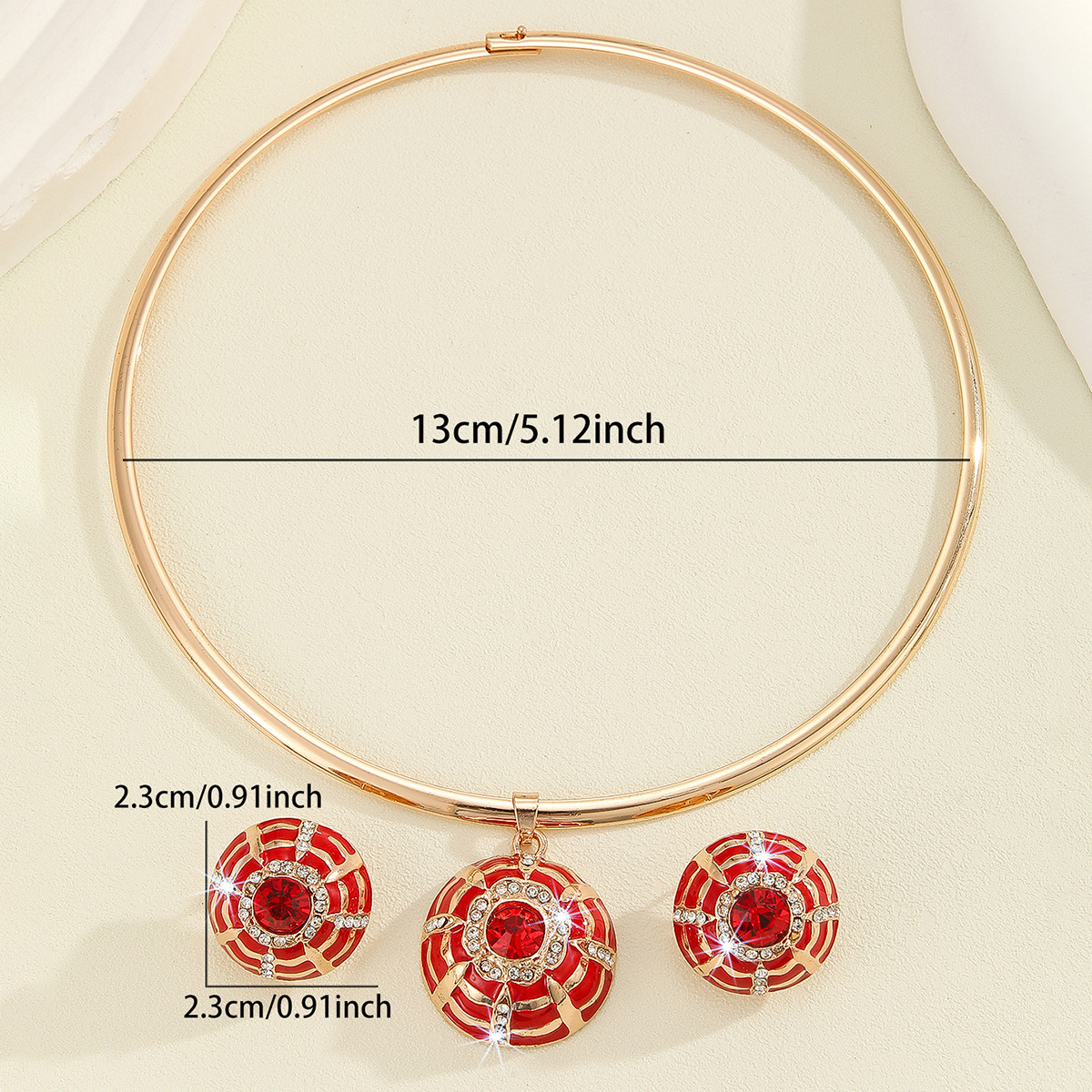 2-piece crystal jewelry set#TL4259