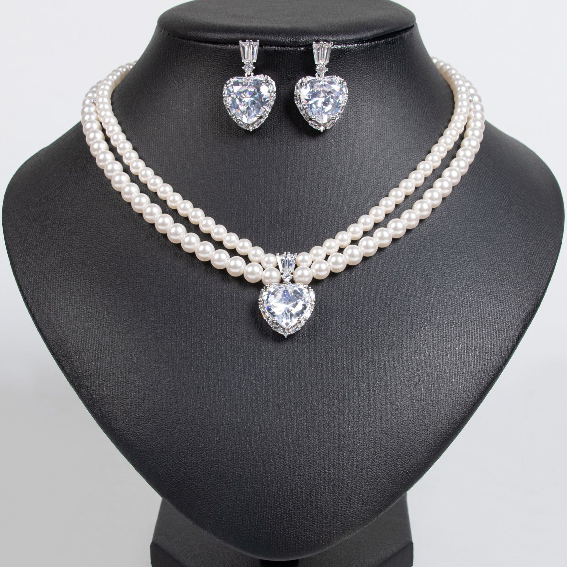 New Pearl Zircon Jewelry Set