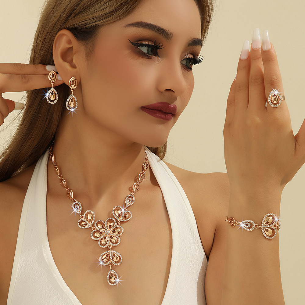 4-piece crystal jewelry set#61154028