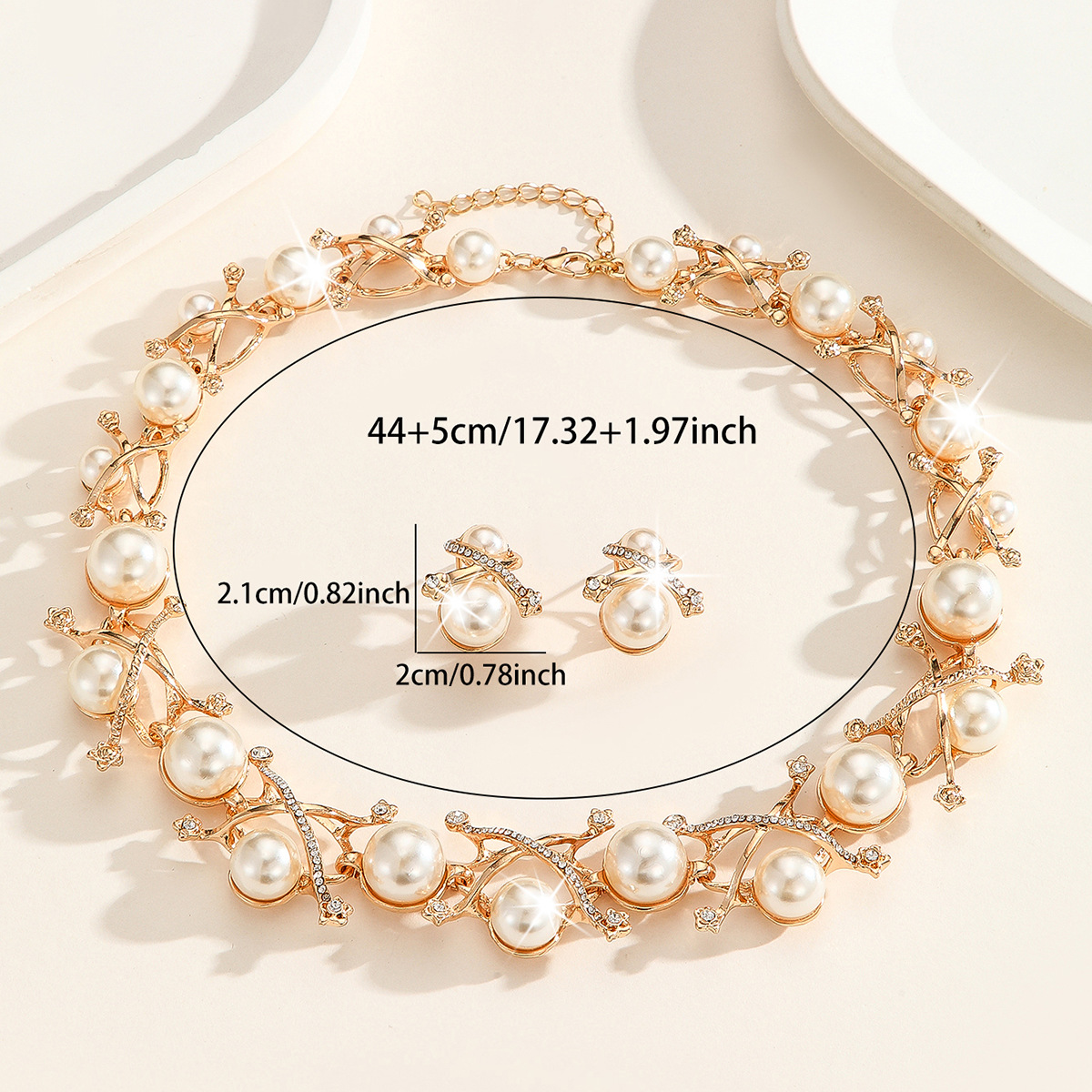 2-piece crystal jewelry set#TL4440